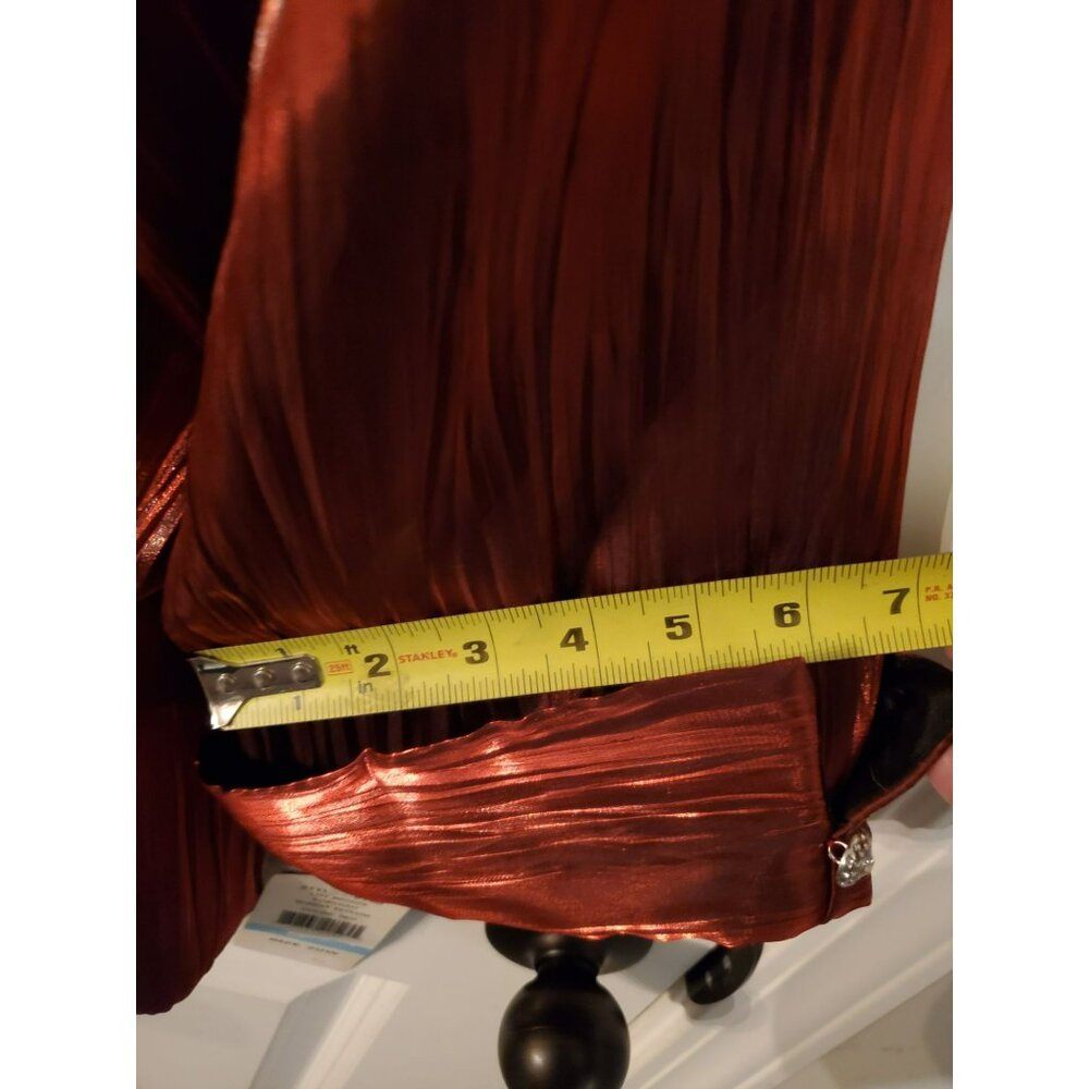 J.R Nites Women 20W Plus Size top Red New with Tags Zipper closure - Picture 6 of 10